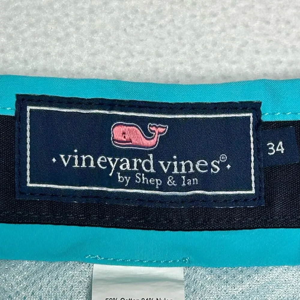 Vineyard Vines Men's Size 34 On The Go Performance Golf Shorts Green 1H001141